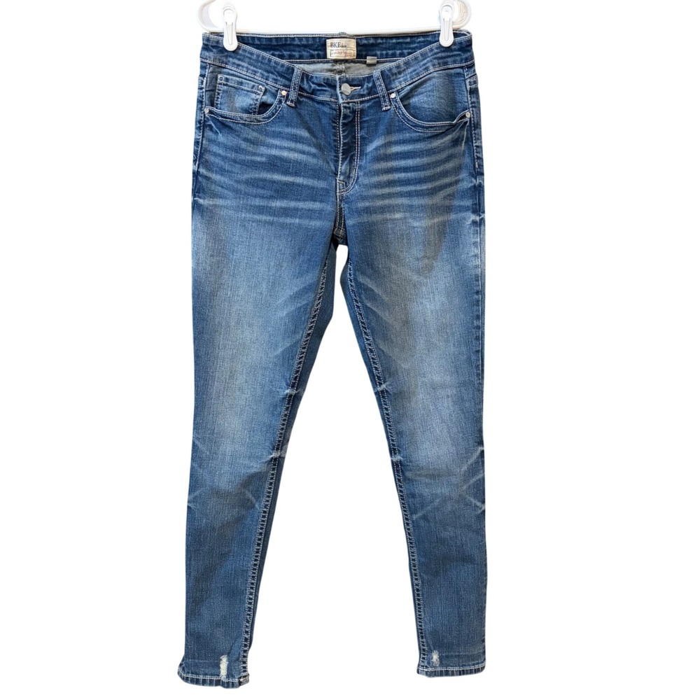 BKE Payton Skinny Jeans‎ Womens Medium Wash Distressed Denim Stretch Blue EUC